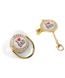 Rhinestone Design Silicone Baby Soother Pacifier | M Size | 6-18 Months | White - Buy Online on GoSupps.com