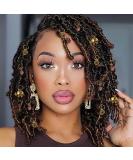 Gold Elephant Box Braid Rings & Heart Hair Charms Set for Black Women (13PCS) - Buy Online on GoSupps.com