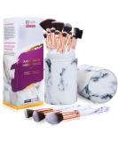 DUAIU Professional 15Pcs Marble Makeup Brush Set - Foundation, Powder, Concealers, Eyeshadow - Exquisite Gift Box - Buy Online on GoSupps.com