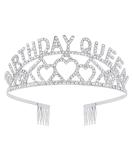 AOPRIE Birthday Tiara for Women Silver Birthday Queen Headband Happy Birthday Tiara and Crown for Women Rhinestone Crystal Decor - Buy Online on GoSupps.com