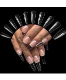 500 Pieces False Nails Tips for Acrylic Nails Full Cover Fake Nail Extension Tips Clear Coffin Acrylic Tips Ballerina Nail Tips 10 Sizes Solid - Buy Online on GoSupps.com