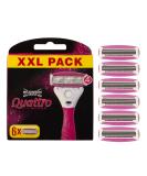 WILKINSON SWORD - Quattro For Women | Smooth Glide | Pack of 6 Razor Blade Refills 6 count (Pack of 1) - Buy Online on GoSupps.com