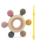 Best BPA-Free Silicone Bite Ring for Babies | Cooling Teething Aid for 3+ Months with Pacifier Chain - Buy Online on GoSupps.com