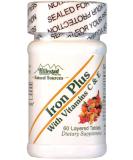 Iron with Vitamin C & E Supplements - 60 Tablets - Buy Online on GoSupps.com