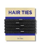 HAVHAF Braided Mens Hair Ties For Men 5 pcs(XL  Black) - For Buns Curly Thick Dense Hair Elastic Hair Ties For Guys | No damage Crease Breakage Man Bun Hair Tie Men with Long Hair | Perfect hairtie For Men - Buy Online on GoSupps.com