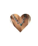 Yheakne Boho Turquoise Moonstone Necklace Silver Opal Moonstone Teardrop Necklace Natural Gemstone Necklace Vintage Statement Necklace Chain Jewelry for Women and Girls - Buy Online on GoSupps.com