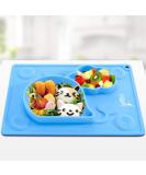 Super Kitchen Silicone Baby Suction Plate for Feeding | Blue | 1 Count - Buy Online on GoSupps.com