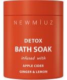 Apple Cider Detox Bath Soak Salt - Ginger & Lemon Essential Oils - Luxury Spa Bathing Salt for Skin Cleanse & Hydration - Stress Relief Gift - Buy Online on GoSupps.com