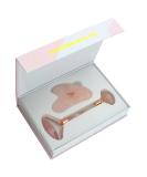 Eternal Rose Pink Jade Facial Roller & Gua Sha Set - Anti-Aging Facial Massage Lifting & Toning for Glowing Skin - Buy Online on GoSupps.com