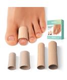 Welnove Toe Sleeve Protector Tubes with Gel for Bunion, Callus, Corn, Blister, Hammer Toe - 6 Pack (3 Large, 3 Small) - Buy Online on GoSupps.com