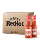 Frank's RedHot Original Cayenne Pepper Sauce 148 ML | Pack of 2 | Hot Chilli Sauce | Bursting with Fiery Heat and Delicious Flavours | No Artificial Colours Flavourings or Preservatives Original 148 ml (Pack of 2) - Buy Online on GoSupps.com