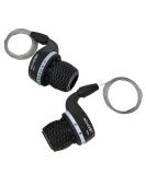 microSHIFT 3X7 Speed Twist Grip Shifters - Compatible with Shimano, Black - Buy Online on GoSupps.com