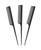 JEOPOOM Precision Ridge Nadelstielkamm Hair Comb Set 3 Professional Antistatic Breakproof Combs for Men & Women | Ideal for All Hair Types - 2 Black - Buy Online on GoSupps.com