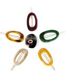 5 Pcs Marble Hair Clips - Acrylic Vintage French Barrettes for Women & Girls - Buy Online on GoSupps.com