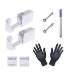 Disposable Sterile 2 Pcs Nose Piercing Kit - Safe & Painless Nose Piercing Gun with 2mm Stainless Steel Nose Pin - White Crystal - Buy Online on GoSupps.com