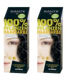 Sante Naturkosmetik Herbal Hair Color Powder - Black 100g (Pack of 2) | Natural & Vegan Hair Dye for International Shipping - Buy Online on GoSupps.com