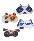 Shop 4 Cute Animal Sleep Eye Masks - Adjustable Soft Dog Eye Masks for Men & Women | International Shipping - Buy Online on GoSupps.com