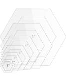 6 Pieces Hexagon Quilting Templates 1 Inch, 1.5 Inch, 2 Inch, 3 Inch, 4 Inch, 5 Inch with 1/4 Inch Seam Allowance, Acrylic Quilting Templates for DIY Quilting Sewing Crafts - Buy Online on GoSupps.com