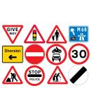 24 x Driving Test Traffic Signs - United Kingdom 4.4cm Disc Cupcake Toppers (NOT PRE Cut) - Buy Online on GoSupps.com