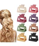 8-Piece Non-Slip Square Hair Claw Clips for Medium/Long Hair - Matte Finish Hair Accessory for Women and Girls - Buy Online on GoSupps.com