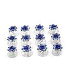 24 Pcs Blue Rhinestone Spiral Twist Hair Pins - Bridal Wedding Rose Flower Clips - Buy Online on GoSupps.com