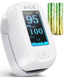 Pulse Oximeter - AILE Compact Fingertip Oxygen Meter | Blood Oxygen & Heart Rate Monitor with Color Screen | Includes Batteries for Home & Athletic Use - International Shipping Available - Buy Online on GoSupps.com