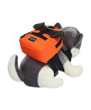 MANBOZIXi Dog Backpack | Adjustable Pet Harness Bag for Hiking & Outdoor Travel | Snack & Water Bottle Bag - Orange - Buy Online on GoSupps.com