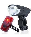 Bemix STVZO Approved Bicycle Light Set - LED Rainproof Quick Fastening & Bright Clamping Bike Lights for Safe Night Riding - Buy Online on GoSupps.com
