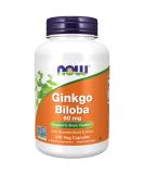 Now Foods Ginkgo Biloba 60 mg - 240 Veg Capsules | Boost Memory & Focus - Buy Online on GoSupps.com