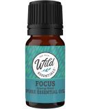 Wild Essentials Focus 100% Pure Essential Oil Synergy Blend - 10ml Therapeutic Grade for Mental Clarity Study & Work - USA Made - Buy Online on GoSupps.com