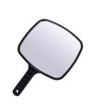 Poniks Portable Black Professional Hairdressing Mirror with Handle - 24 cm Rectangular Ideal for Salon Hairdressers | International Shipping Available - Buy Online on GoSupps.com