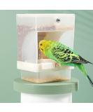 Jodsen Automatic Bird Feeder Pet Feeder Bird Cage Accessory Transparent Double Compartment Hanging Seed Food Container for Small Medium Budgerigar Parakeets Canary Cockatiel Finch Lovebirds(A) - Buy Online on GoSupps.com