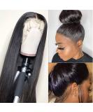 Sdamey HD Transparent 360 Lace Front Wig 18 Inch 10A Brazilian Virgin Human Hair Pre Plucked with Baby Hair 180% Density - Natural Color - Glueless Lace Frontal Closure Wig for Black Women - Buy Online on GoSupps.com