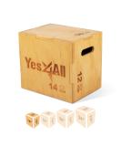 Yes4All 3 in 1 Wooden Plyo Box Plyometric Box Platform for Home Gym and Outdoor Workout 16 x 14 x 12 A. Wood Basic - Buy Online on GoSupps.com