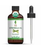 SVA ORGANICS Citronella Essential Oil Organic USDA 4 Oz Pure Natural Therapeutic Grade Oil for Skin, Body, Diffuser, Candle Making - Buy Online on GoSupps.com