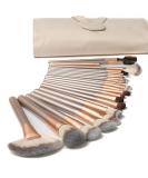 Nestling 6 Professional Cosmetics Make-up Brush Tools Cosmetics Make-up brush set with roll-up PU leather bag wooden handle champagne powder cosmetics pocket included - Buy Online on GoSupps.com