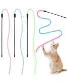 Cobee Cat Magic Rainbow Toys - 4PC Rainbow Feather Wands for Kitten Training | Color Gradient Cat Toys - Buy Online on GoSupps.com
