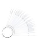 Beaupretty Stiletto Nail Sticks - 100pcs Fan-shaped Nail Display Tips with Metal Ring (Transparent) - Buy Online on GoSupps.com