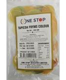 One Stop Dealer Tapioca Fryms (Colored) (200 Gram) - Crispy and Delicious Ready To Fry For Fast Upwas Crispy Fryums Teatime Snack Natural Ingredients - Good for Fasting Or Upwaas (Pack of 1) 200 g (Pack of 1) - Buy Online on GoSupps.com