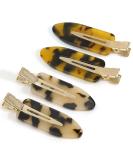 Canitor No Bend Hair Clips 4Pcs - Creaseless Acrylic Resin Tortoise Shell Clips for Women - Buy Online on GoSupps.com