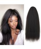 24 Inch Natural Long Yaki Curly Drawstring Ponytail Extension for Black Women - Clip in Hairpiece (1B) - Buy Online on GoSupps.com