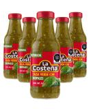 La Costena Salsa Verde with Cactus 450g (Pack 5) / Authentic Mexican Salsa Verde Sauce with Nopales Salsa Dip Bottle Bundle - Buy Online on GoSupps.com