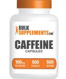 BulkSupplements Caffeine 100mg Capsules - Energy Support Supplements 500 Count Caffeine Pills for Boosted Focus & Stamina - Buy Online on GoSupps.com