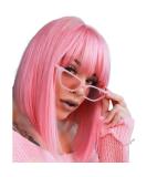 AISI BEAUTY 12 Inch Pink Bob Wig with Bangs - Short Straight Synthetic Cosplay Party Wig for Women - Buy Online on GoSupps.com