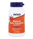 Now Foods Natural Beta Carotene 25000 IU - 90 Softgels | Antioxidant Support - Buy Online on GoSupps.com