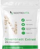 Oliveblatte Extract 120 Capsules - 500mg Vegan Olive Leaf Extract | 40% Oleuropein | Allergen & Gluten Free | Made in ISO-Certified Facility - Nootrovita - Buy Online on GoSupps.com