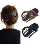 Brinie French Concord Hair Clip Acrylic Hair Claw Clips Thick Hair Flat Hair Clips Grip Hair Banana Barrettes for Styling Hair Accessories for Women and Girls (Pack of 2) - Buy Online on GoSupps.com