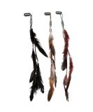 Buy ICYANG Women Feather Hair Clips - Handmade Boho Hippie Hair Extensions & Accessories - Set of 3 for Stylish DIY Hairpins - Buy Online on GoSupps.com