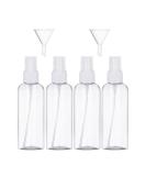 4Pcs 100ml Spray Bottle Empty Plastic Fine Mist Travel Atomiser Set with 2 Funnels & 12 Labels - Clear Refillable & Reusable Bottle Toiletries Liquid Containers for Cosmetic Make-up by JamHooDirect - Buy Online on GoSupps.com