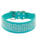 Elegel Leather Dog Collar - Wide Stylish & Customizable for Large Medium & Small Dogs | Black Red Pink with Rhinestones & Anti-Lost Features - Buy Online on GoSupps.com